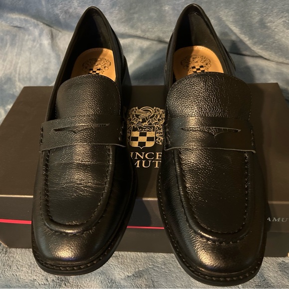 Vince Camuto Black Butter Calf Loafer-Encachel - Picture 1 of 6